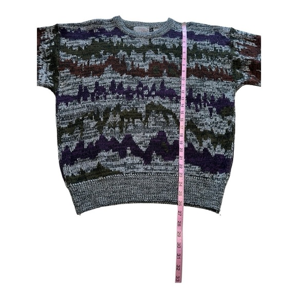 Celebrity Club Vintage Sweater Unique Zig Zag Mountain Pattern - Size XL - Picture 7 of 10